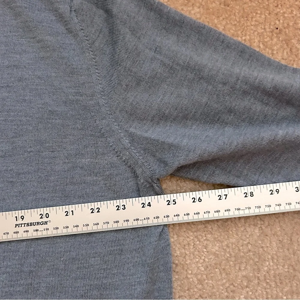 Nordstrom Merino Wool Blue Turtleneck Sweater